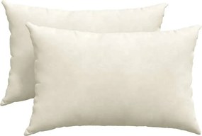 VidaXL Μαξιλάρι Καναπέ 2 τμχ. Βελούδο Κρεμ 60 x 40 cm