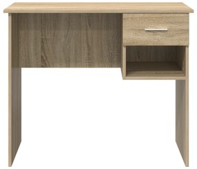 vidaXL Γραφείο με Αποθήκευση Δρυός Sonoma 90x49.5x75 εκ. Κατασκευασμένο ξύλο