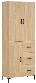 vidaXL Ντουλάπι Sonoma δρυς 69,5 x 34 x 180 εκ. από Επεξεργασμένο Ξύλο