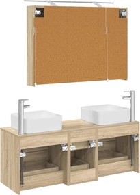 vidaXL Σετ Επίπλων Μπάνιου 4 pcs Sonoma Δρυς