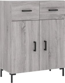 vidaXL Ντουλάπι Γκρι Sonoma 69,5 x 34 x 180 εκ. Επεξεργασμένο Ξύλο