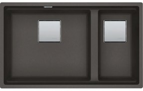 Franke Kubus 2 KNG 120 Υποκαθήμενος Γρανιτένιος Νεροχύτης 80cm Slate Grey