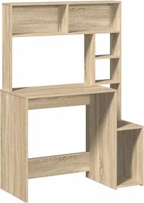 vidaXL Γραφείο με Ράφια Sonoma Δρυς 100x45x140 εκ. Επεξεργασμένο Ξύλο