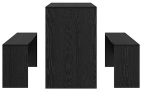 vidaXL Σετ τραπεζαρίας 2 pcs Μαύρη δρυς 97 x 47 x 75 εκ.