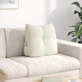 vidaXL Μαξιλάρι Πλάτης Κρεμ 45 x 24 x 50 εκ Βελούδο