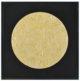 Κάδρο Σε Καμβά Sipit 022602 100x100xH4,5cm Black-Gold Τετράγωνοι Ξύλο, Καμβάς