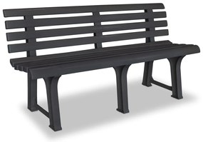 vidaXL Παγκάκι Κήπου Ανθρακί 145,5 εκ. Πλαστικό