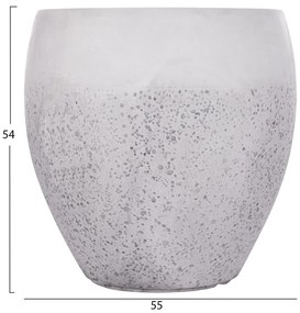 Σετ 3 τεμ. Γλάστρες GARDENER C4718 Fiberclay Λευκό Φ55x54,5Υ εκ. 55x55x54.5 εκ.
