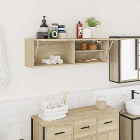 vidaXL Ντουλάπι τοίχου μπάνιου Sonoma Oak 100x25x30 cm