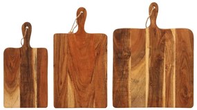 vidaXL Επιφάνεια Κοπής 3 Τεμ. από Μασίφ Ξύλο Ακακίας