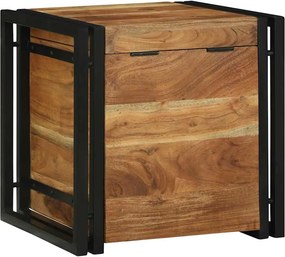 vidaXL Κουτί αποθήκευσης Καφέ και Μαύρο 40 x 40 x 40 cm