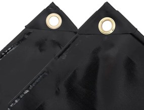 vidaXL Μουσαμάς Μαύρος 650 γρ./μ.² 3 x 6 μ.