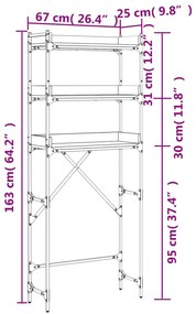 ΡΑΦΙΕΡΑ ΠΛΥΝΤΗΡΙΟΥ SONOMA ΔΡΥΣ 67X25X163 ΕΚ. ΑΠΟ ΕΠΕΞΕΡΓ. ΞΥΛΟ 838979