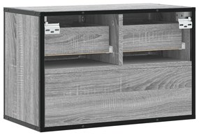 vidaXL Έπιπλο Τηλεόρασης Γκρι Sonoma 60x31x39,5 εκ. Επεξ.Ξύλο/Μέταλλο