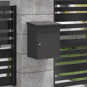 vidaXL Θυρίδα Πακέτων Μαύρο 44 x 35 x 59 εκατοστά Ατσάλι