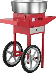 VEVOR Commercial Cotton Candy Machine with Cart Sugar Floss Maker 1000W Red