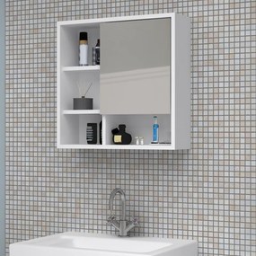 Καθρέπτης μπάνιου Demo Μegapap χρώμα λευκό 60x17,5x60εκ.