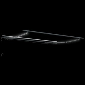vidaXL Αυτόματη Ανασυρόμενη Τέντα με Ριγέ LED 350x250 εκ.