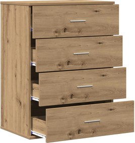 vidaXL Πλαϊνό γραφείο Artisan Oak 60 x 39 x 80 εκ Επεξεργασμένο Ξύλο