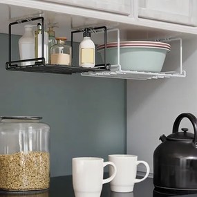 Κρεμαστό Μεταλλικό Ράφι 39x19x20cm Άσπρο ή Μαύρο - Άσπρο