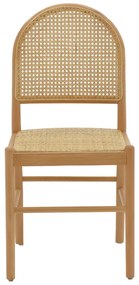 Καρέκλα Alessia pakoworld ξύλο οξιάς-rattan φυσικό 43x40x89εκ