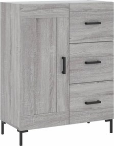 vidaXL Ντουλάπι Γκρι Sonoma 69,5 x 34 x 180 εκ. Επεξεργασμένο Ξύλο