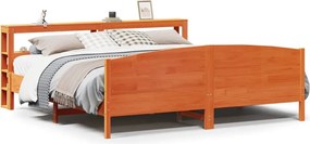 vidaXL Σκελετός Κρεβ. Χωρίς Στρώμα Καφέ Κεριού 200x200 εκ Μασίφ Πεύκο