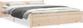 vidaXL Πλαίσιο Κρεβατιού 150 x 200 εκ. Μασίφ Ξύλο King Size