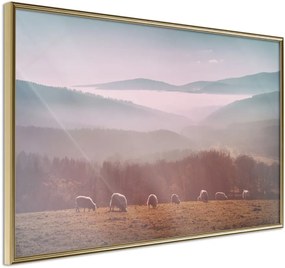 Αφίσα - Mountain Pasture - 90x60 - Χρυσό - Χωρίς πασπαρτού