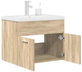 Ντουλάπι νιπτήρα μπάνιου με ενσωματωμένη λεκάνη και βρύση