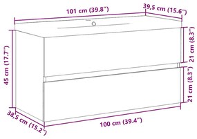 ΝΤΟΥΛΑΠΙ ΜΠΑΝΙΟΥ ΜΕ ΝΙΠΤΗΡΑ ARTISAN ΔΡΥΣ 101X39,5X49 ΕΚ. 3328928