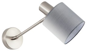 Φωτιστικό Τοίχου - Απλίκα SE21-NM-22-SH2 ADEPT WALL LAMP Nickel Matt Wall lamp Grey Shade+ - 51W - 100W - 77-8329