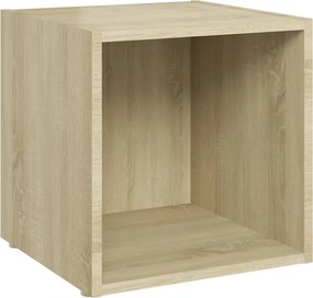 vidaXL Έπιπλα Τηλεόρασης 2 τεμ. Sonoma Δρυς 37x35x37 εκ. Επεξ. Ξύλο