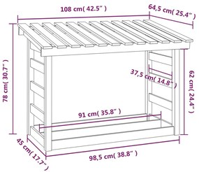 ΣΧΑΡΑ ΚΑΥΣΟΞΥΛΩΝ 108X64,5X78 ΕΚ. ΑΠΟ ΜΑΣΙΦ ΞΥΛΟ ΠΕΥΚΟΥ 822442