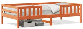vidaXL Σκελετός Κρεβ. Χωρίς Στρώμα Καφέ Κεριού 90x190 εκ Μασίφ Πεύκο