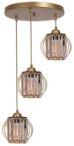 Φωτιστικό Οροφής 534LUN6038 Φ30x80cm 3xE27 40W Gold Opviq