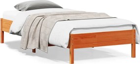 vidaXL Σκελετός Κρεβ. Χωρίς Στρώμα Καφέ Κεριού 100x200 εκ Μασίφ Πεύκο