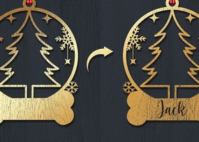 Σετ των 3 Intra απο ξύλο plywood 3mm-4mm πάχος Χριστουγεννιάτικο Στολίδι 3d Δίασταση 8x8 cm INTRAFABR-83328844