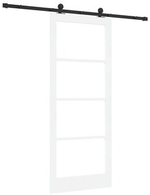 vidaXL Συρόμενη Πόρτα Χειροκίνητος Λευκό 86 x 211 cm Ξύλο και μέταλλο
