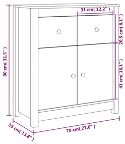 ΣΥΡΤΑΡΙΕΡΑ 70 X 35 X 80 ΕΚ. ΑΠΟ ΜΑΣΙΦ ΞΥΛΟ ΠΕΥΚΟΥ 813749