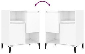 vidaXL Ντουλάπια 3 τεμ. Γυαλιστ. Λευκό 60x35x70 εκ. Επεξεργασμένο Ξύλο