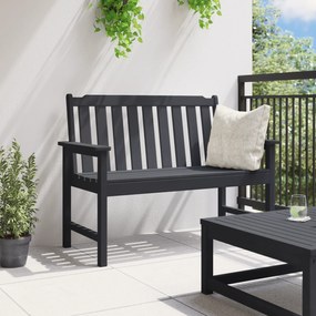 vidaXL Πάγκος Κήπου Μαύρος 120 εκ HDPE