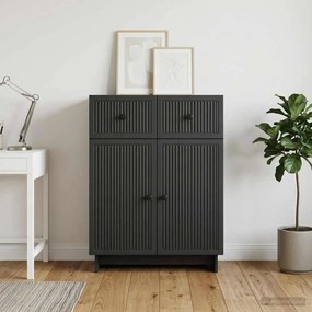 VidaXL Πλαϊνό γραφείο Μαύρο 66 x 34,5 x 90 εκ Επεξεργασμένο Ξύλο