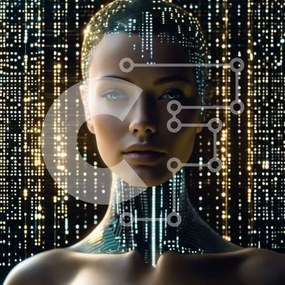 Intra Συλλεκτικό Ξύλινο Παζλ Plywood 4mm - 3D μοντέλο γυναίκας AI με φώτα LED Σε Ξύλινο Κουτί - Διαστάσεις Puzzle: 10x10 cm – 25 κομμάτια