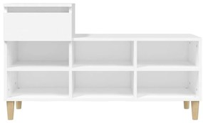 Παπουτσοθήκη Λευκή 102x36x60 εκ. από Επεξεργασμένο Ξύλο - Λευκό