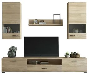 Savvidis Furniture Σύνθετο Σαλονιού Μοριοσανίδα 210x40x129cm N18 Λάττε BEST-8080101