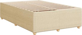 vidaXL Κρεβάτι box spring με στρώμα Κρεμ 120 x 190 cm Ύφασμα