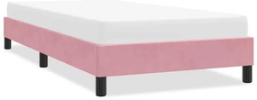 vidaXL Πλαίσιο κρεβατιού χωρίς στρώμα Ροζ 80x220 cm Βελούδινο
