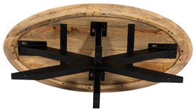 SKORPIO COFFEE TABLE ΚΑΡΥΔΙ ΜΑΥΡΟ 120x60xH45cm