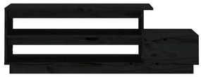 vidaXL Τραπεζάκι Σαλονιού Μαύρο 120x50x40,5 εκ. από Μασίφ Ξύλο Πεύκου